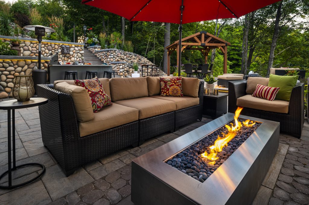 fire feature, outdoor patio