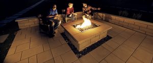 Paver Fire Pit, Fall Landscaping
