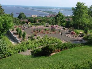 Landscaping work done overlooking lake superior
